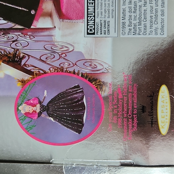 Mattel Special Edition Happy Holidays Barbie 1998 Brand New in box - Picture 5 of 5